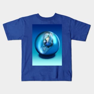 Drowned ghost girl in a crystal ball Kids T-Shirt